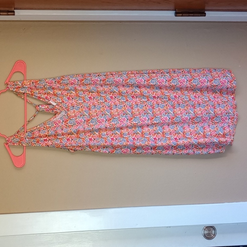 Gap light weight Floral tank Midi Dress Size S